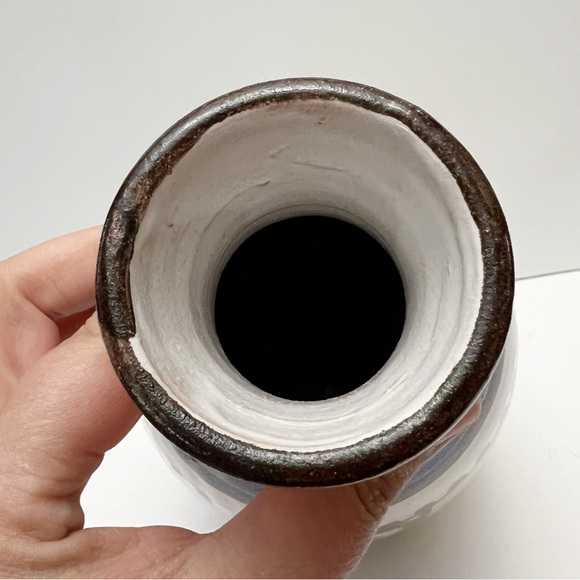 Vintage Mid Century Desimone Flower Italian Pottery Vase Made For Joseph Magnin - Picture 5 of 6